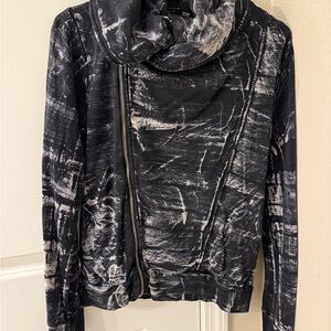 Young Fabulous & Broke Black and White Bomber Jacket